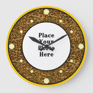 Jaguar din foto-väggklocka stor klocka