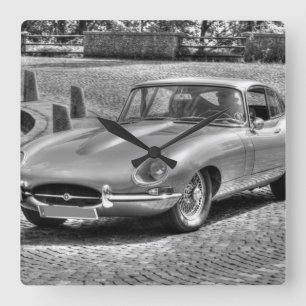 Jaguar E-Type Fyrkantig Klocka