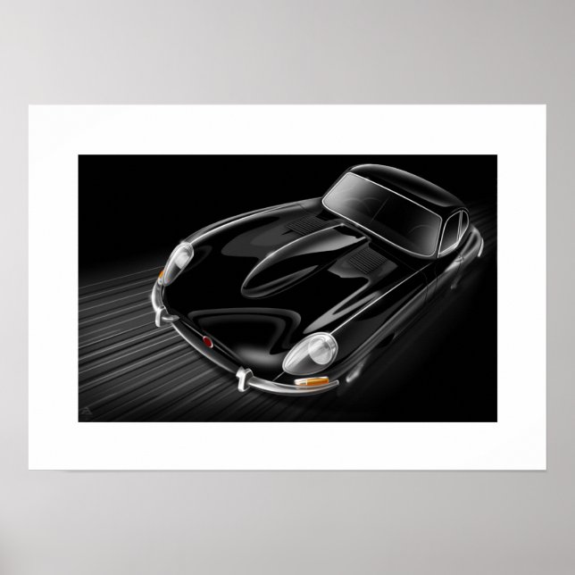 Jaguar E-Type Poster (Framsidan)
