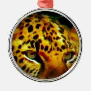 Jaguar Eyes Premium Prydnad Julgransprydnad Metall