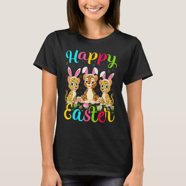 Jaguar Funny Påskägg Bunny Jaguar Glad påsk T Shirt (Framsida)