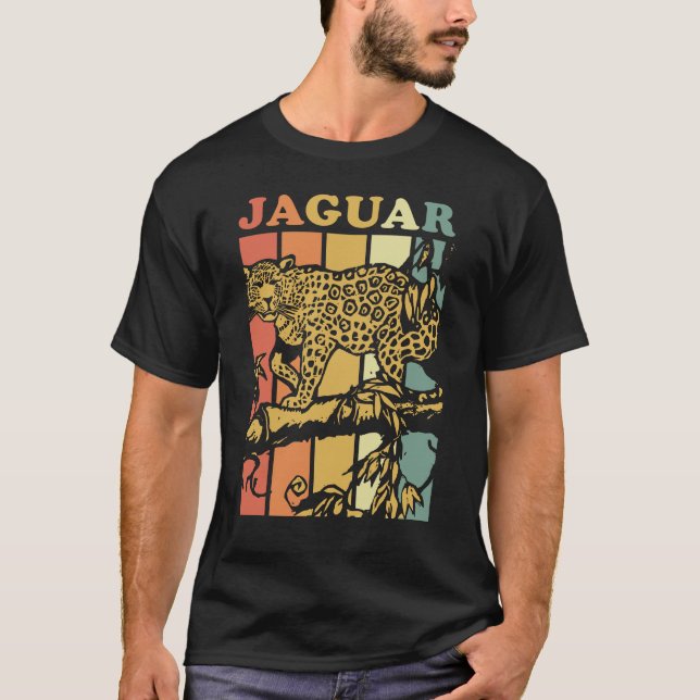 Jaguar Gestreift T Shirt (Framsida)