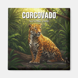 Jaguar i Corcovado nationalpark Costa Rica Magnet