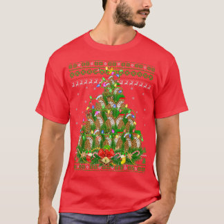 Jaguar Julafton Lighting Träd Santa Jaguar Ugly Kr T Shirt