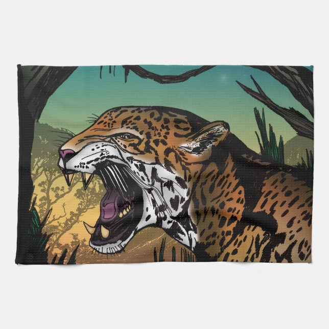 Jaguar Kökshandduk (Horisontell)