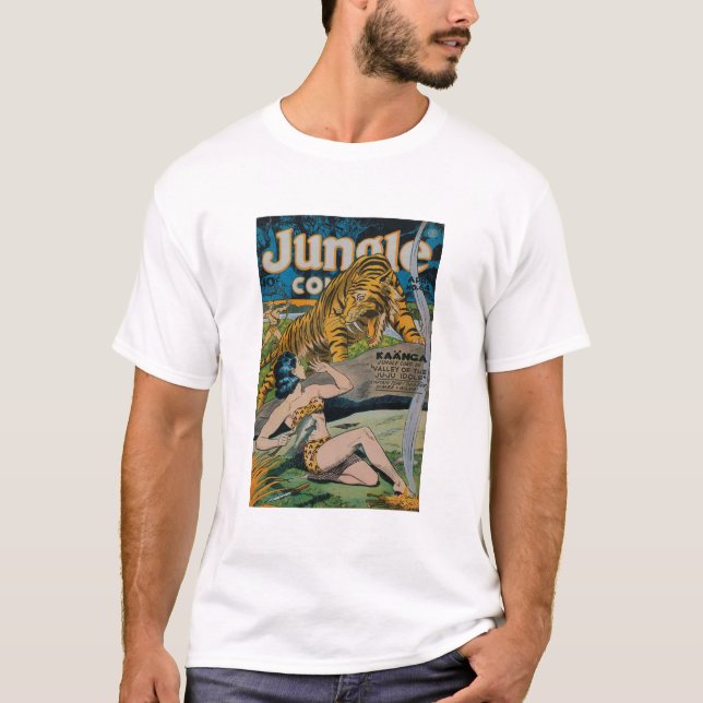 Jaguar - Kung av Jungle - Leopard Bikini T Shirt (Framsida)