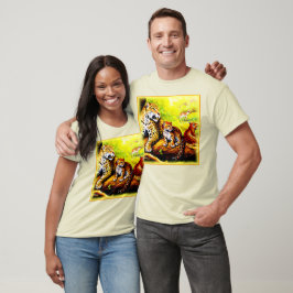 Jaguar Mamma och Unge Relaxing i Jungle. Köp nu T Shirt