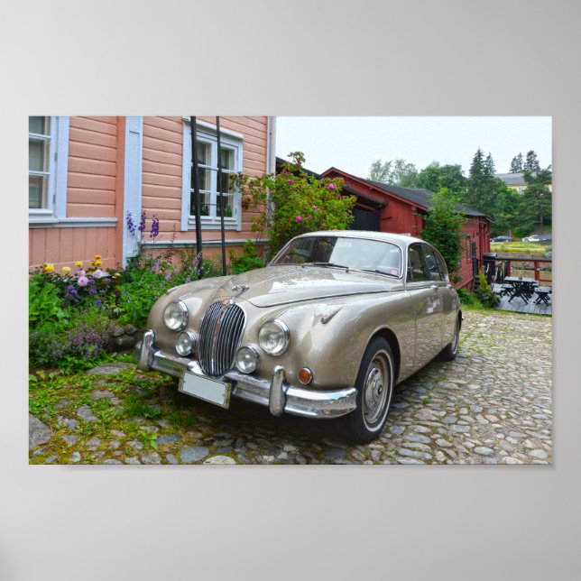 Jaguar Mark 2 i Porvoo, Finland Poster (Framsidan)