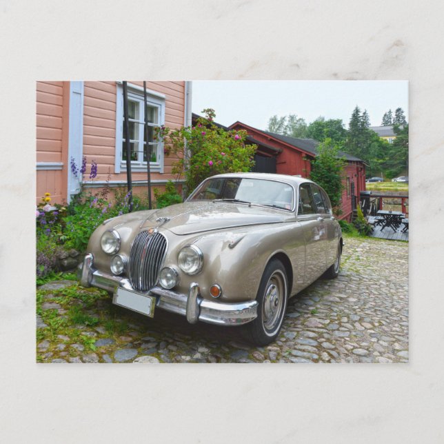 Jaguar Mark 2 i Porvoo, Finland Vykort (Framsida)