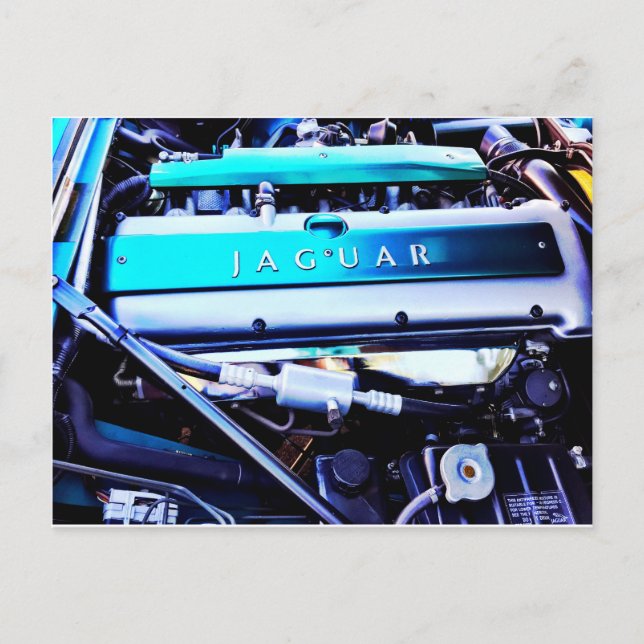 Jaguar-motor Vykort (Framsida)