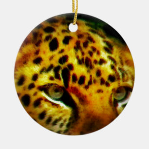 Jaguar ögon julgransprydnad keramik