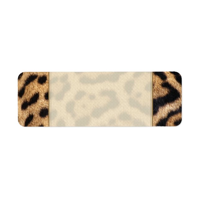 Jaguar Päls Photo Print Returadress Etikett (Framsidan)