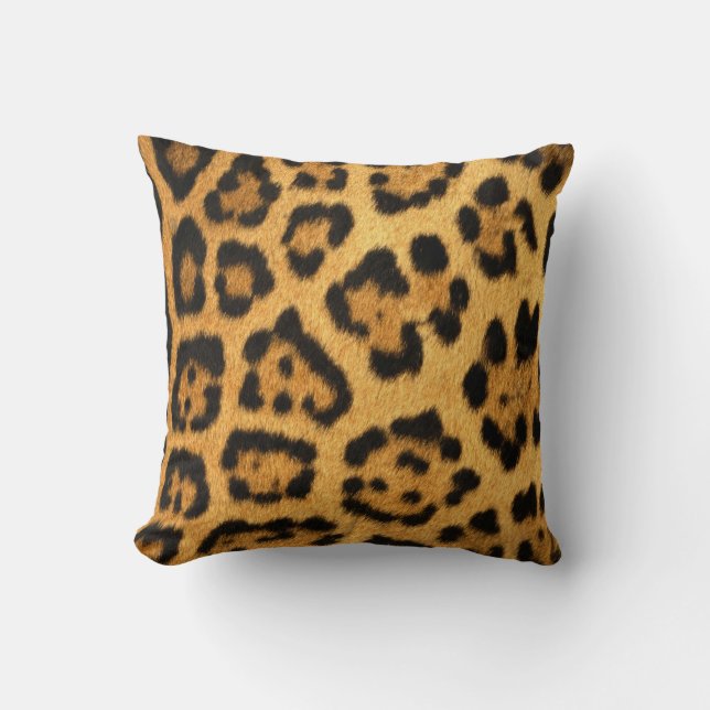 Jaguar Päls Print Kudde (Framsida)