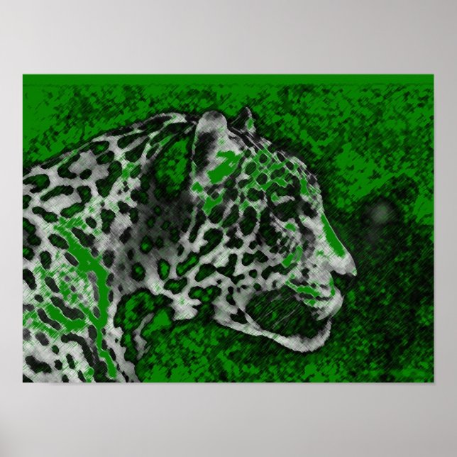 Jaguar Pop Art Poster Skriv ut - Jaguar Poster (Framsidan)