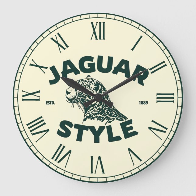 Jaguar Round Clock Stor Klocka (Framsida)