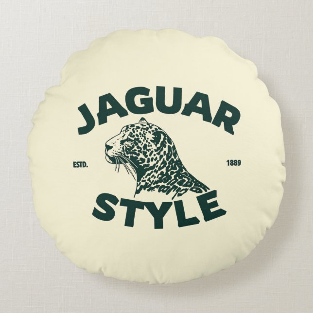 Jaguar Rund Kudde (Framsidan)
