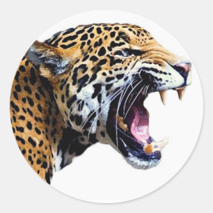 jaguar runt klistermärke