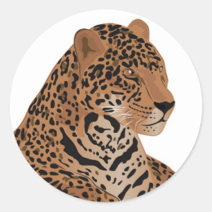 jaguar runt klistermärke
