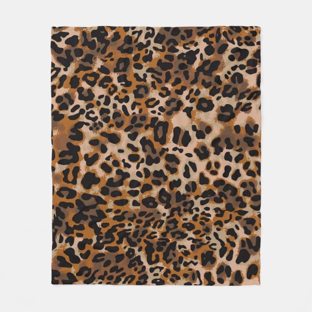 Jaguar Skin: Animal Seamless Mönster Fleecefilt (Framsidan)