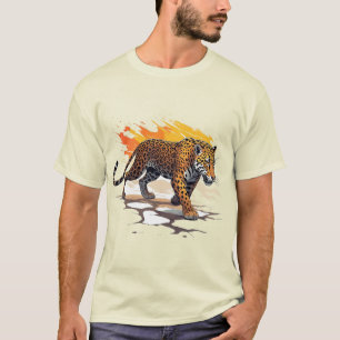 Jaguar smyger sig på Stort kattdjur i dramatisk Sp T Shirt