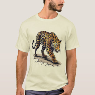 Jaguar smyger sig på Stort kattdjur i dramatisk Sp T Shirt