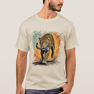 Jaguar smyger sig på Stort kattdjur i dramatisk Sp T Shirt