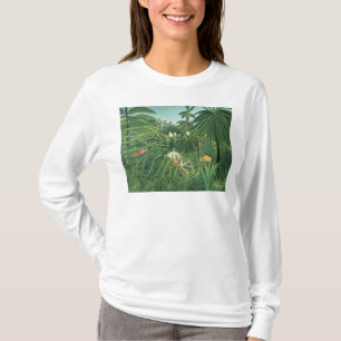 Jaguar som anfaller en häst, 1910 tee shirt