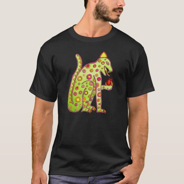 Jaguar som äter hjärtaT-tröja Tee Shirt (Framsida)