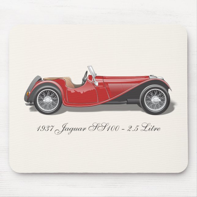 Jaguar SS100 Mousepad Musmatta (Framsidan)