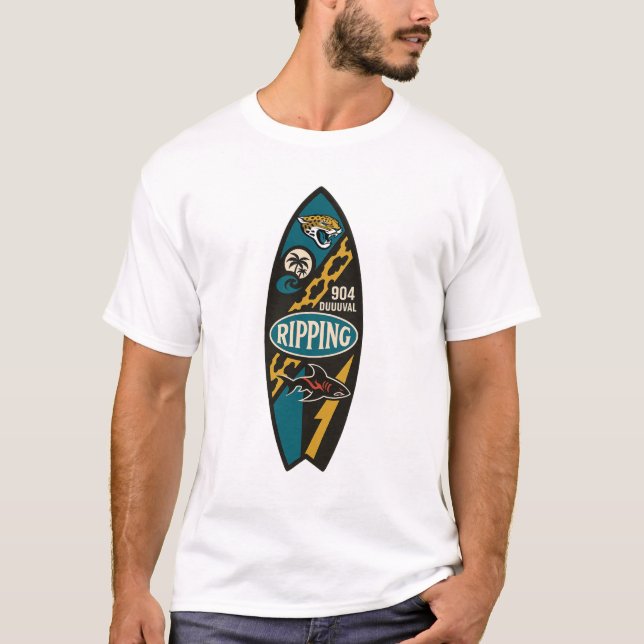 Jaguar Surfing RIPPING T Shirt (Framsida)