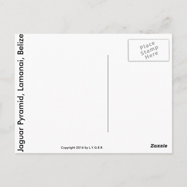 Jaguar Temple-vykort Vykort (Baksida)