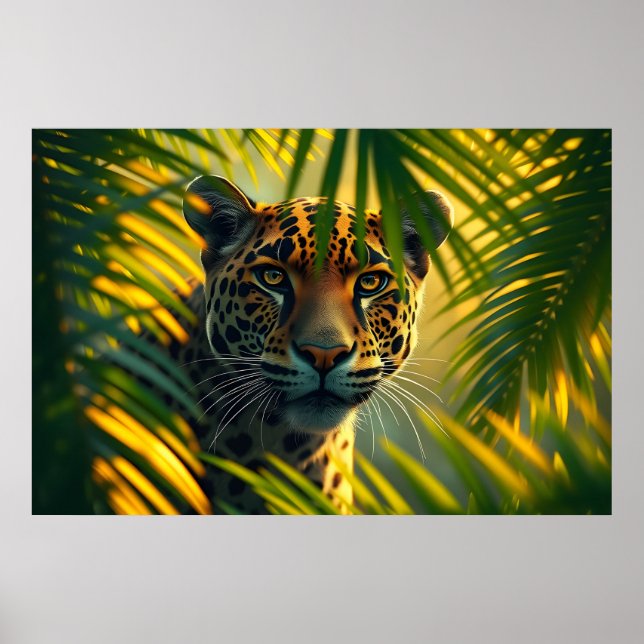 Jaguar Tropical Amazon Vild Jungle Big Cat Poster (Framsidan)