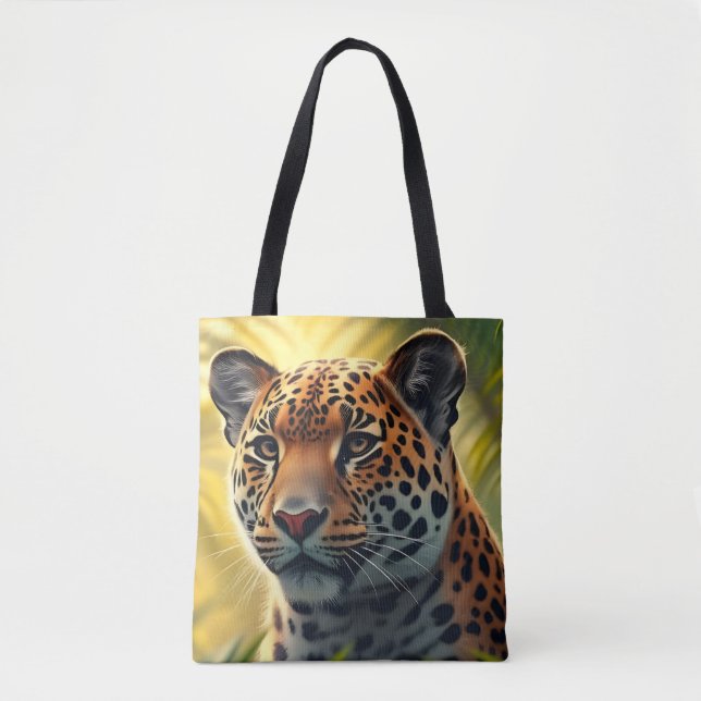 Jaguar Tropisk Leopard Vild Djungel Stor Katt Tygkasse (Framsida)