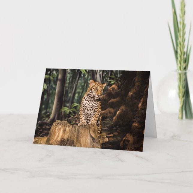 Jaguar Unge Greeting Card Kort (Framsida)