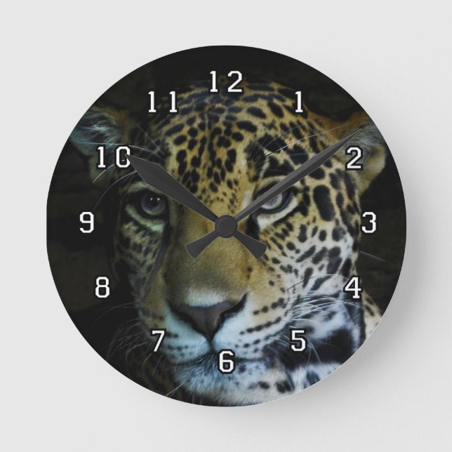 Jaguar-väggklocka Rund Klocka (Framsida)