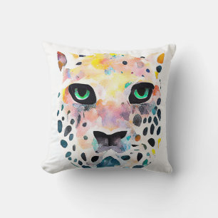 Jaguar Vild Animal Nature Watercolor Art Painting Kudde