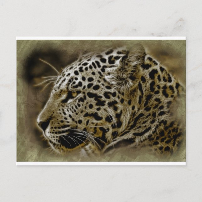 Jaguar Vild katt Spots African Safari Destiny Vykort (Framsida)