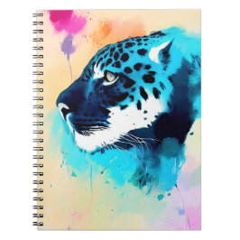 Jaguar Vild Nature Animal Färg Art Painting Anteckningsbok