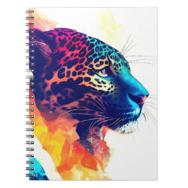 Jaguar Vild Nature Animal Färg Art Painting Anteckningsbok