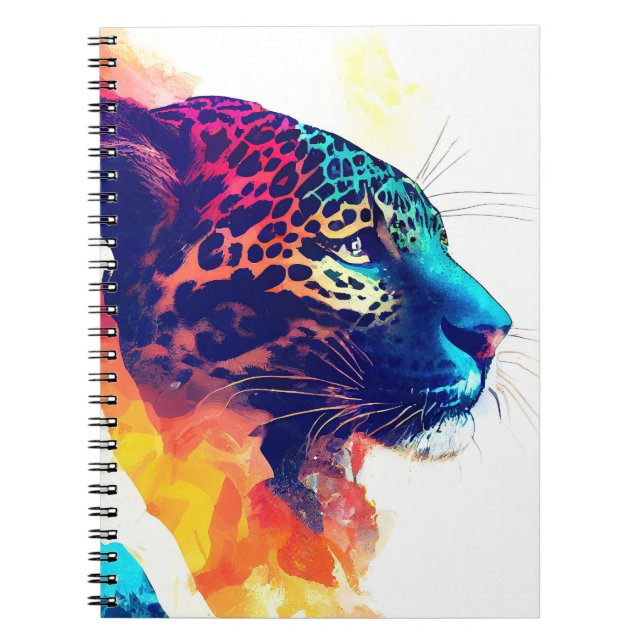 Jaguar Vild Nature Animal Färg Art Painting Anteckningsbok (Framsidan)