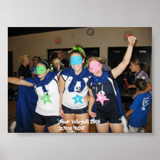 Jaguar Volleyball Senior Night Poster