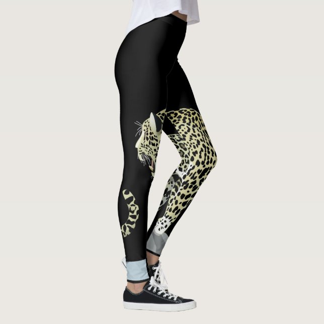 Jaguar vrålar! Damasker Leggings (Höger)