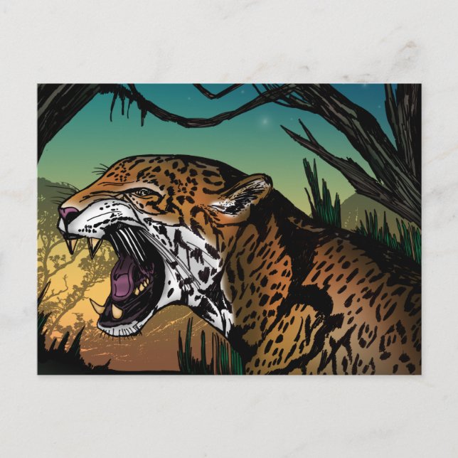 Jaguar Vykort (Framsida)