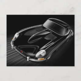 Jaguar-vykort av E-typ Vykort