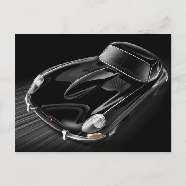 Jaguar-vykort av E-typ Vykort (Framsida)