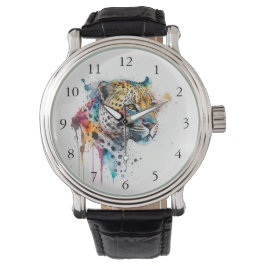 Jaguar Watercolor Armbandsur