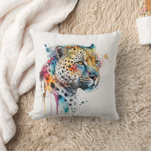 Jaguar Watercolor Kudde