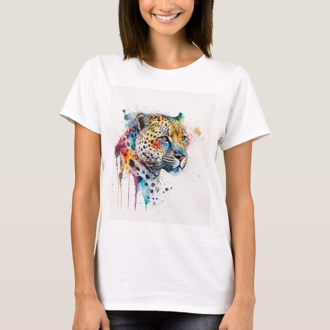 Jaguar Watercolor T Shirt (Framsida)