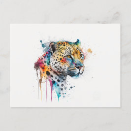Jaguar Watercolor Vykort