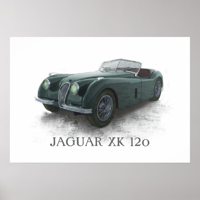 Jaguar Xk120 Poster (Framsidan)